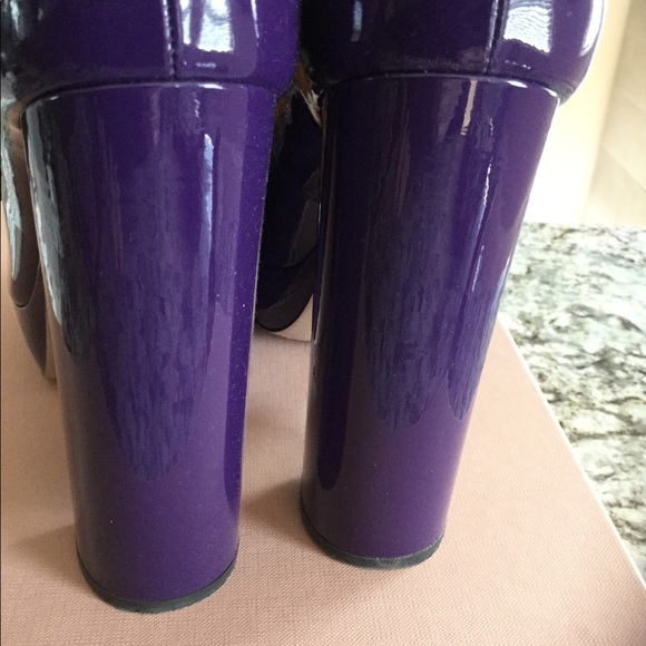 Miu Miu Vernice Patent Leather Mary Jane Platforms - Picture 8 of 8